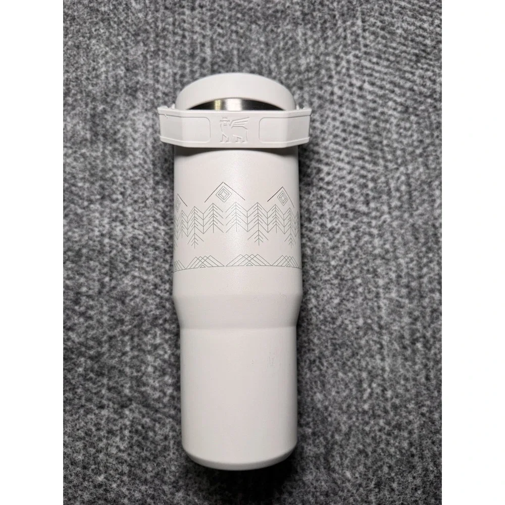 Stanley 30 oz Winterscapes The Iceflow Flipstraw Tumbler Pale Stone ECU - Picture 5 of 11